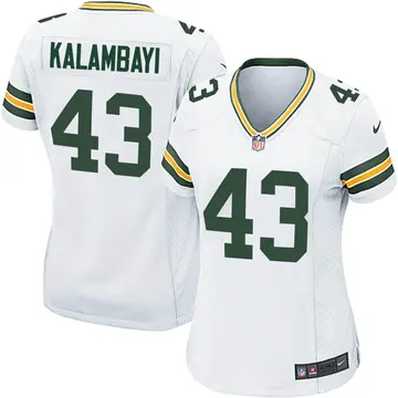 Nike Peter Kalambayi Women's Game Green Bay Packers White Jersey
