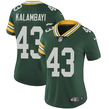 Nike Peter Kalambayi Women's Limited Green Bay Packers Green Team Color Vapor Untouchable Jersey