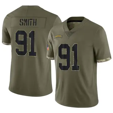 Nike Preston Smith Men's Limited Green Bay Packers Olive 2022 Salute To Service Jersey
