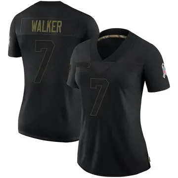 Nike Quay Walker Women's Limited Green Bay Packers Black 2020 Salute To Service Jersey