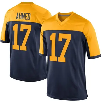 Nike Ramiz Ahmed Men's Game Green Bay Packers Navy Alternate Jersey