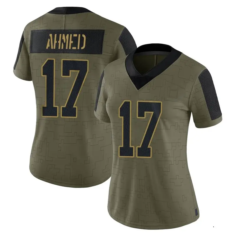 Nike Ramiz Ahmed Women's Limited Green Bay Packers Olive 2021 Salute To Service Jersey