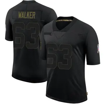 Nike Rasheed Walker Men's Limited Green Bay Packers Black 2020 Salute To Service Jersey