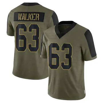 Nike Rasheed Walker Men's Limited Green Bay Packers Olive 2021 Salute To Service Jersey