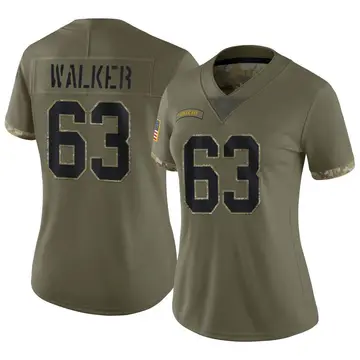Nike Rasheed Walker Women's Limited Green Bay Packers Olive 2022 Salute To Service Jersey
