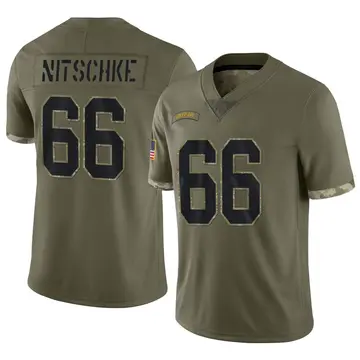 Nike Ray Nitschke Men's Limited Green Bay Packers Olive 2022 Salute To Service Jersey