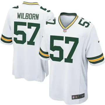 Nike Ray Wilborn Men's Game Green Bay Packers White Jersey