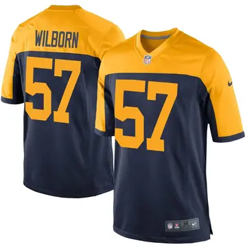 Nike Ray Wilborn Youth Game Green Bay Packers Navy Alternate Jersey
