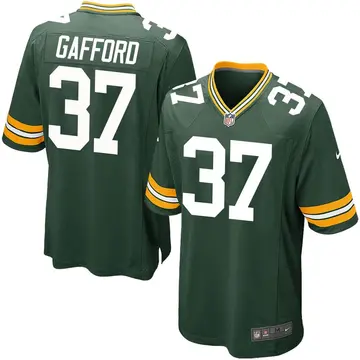 Nike Rico Gafford Men's Game Green Bay Packers Green Team Color Jersey