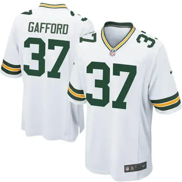 Nike Rico Gafford Men's Game Green Bay Packers White Jersey