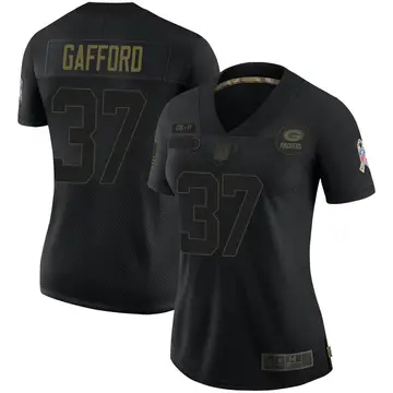 Nike Rico Gafford Women's Limited Green Bay Packers Black 2020 Salute To Service Jersey
