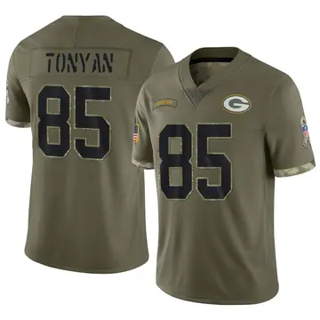 Nike Robert Tonyan Youth Limited Green Bay Packers Olive 2022 Salute To Service Jersey