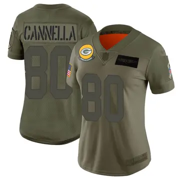 Nike Sal Cannella Women's Limited Green Bay Packers Camo 2019 Salute to Service Jersey