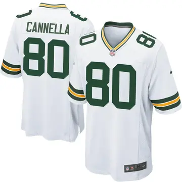 Nike Sal Cannella Youth Game Green Bay Packers White Jersey