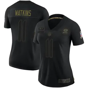 Nike Sammy Watkins Women's Limited Green Bay Packers Black 2020 Salute To Service Jersey
