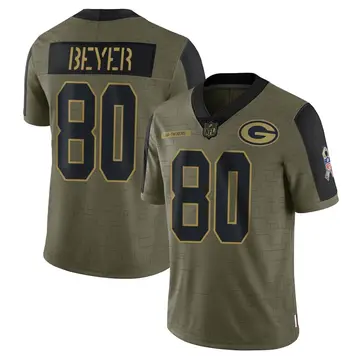 Nike Shaun Beyer Men's Limited Green Bay Packers Olive 2021 Salute To Service Jersey