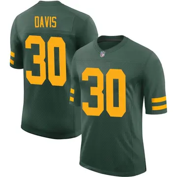 Nike Shawn Davis Men's Limited Green Bay Packers Green Alternate Vapor Jersey