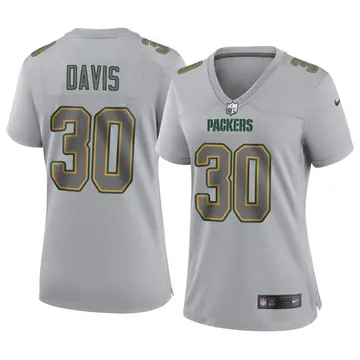 Nike Shawn Davis Women's Game Green Bay Packers Gray Atmosphere Fashion Jersey