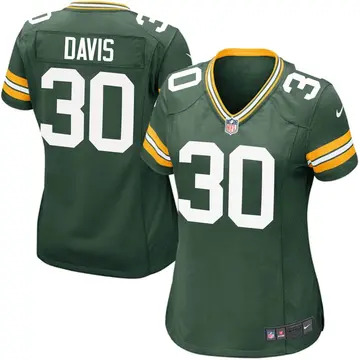 Nike Shawn Davis Women's Game Green Bay Packers Green Team Color Jersey