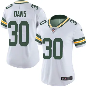 Nike Shawn Davis Women's Limited Green Bay Packers White Vapor Untouchable Jersey