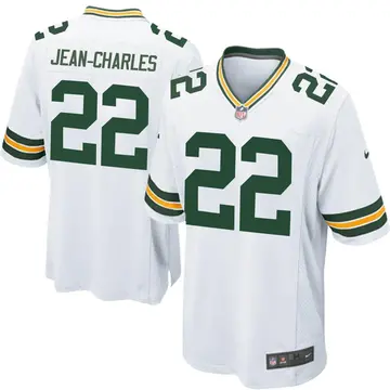 Nike Shemar Jean-Charles Men's Game Green Bay Packers White Jersey
