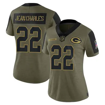 Nike Shemar Jean-Charles Women's Limited Green Bay Packers Olive 2021 Salute To Service Jersey
