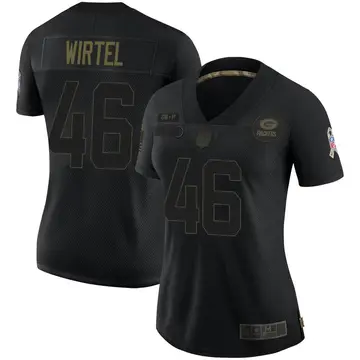 Nike Steven Wirtel Women's Limited Green Bay Packers Black 2020 Salute To Service Jersey