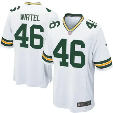 Nike Steven Wirtel Youth Game Green Bay Packers White Jersey
