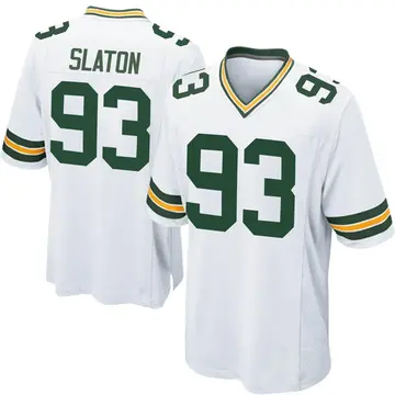 Nike T.J. Slaton Men's Game Green Bay Packers White Jersey