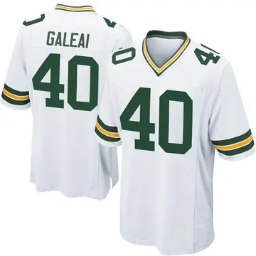 Nike Tipa Galeai Men's Game Green Bay Packers White Jersey