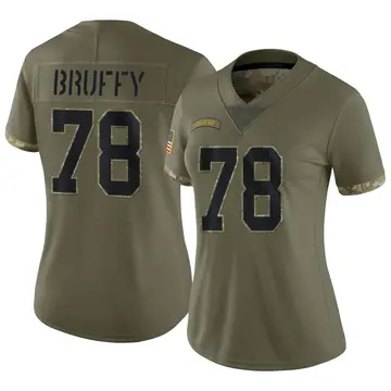 Nike Travis Bruffy Women's Limited Green Bay Packers Olive 2022 Salute To Service Jersey