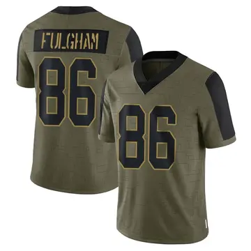 Nike Travis Fulgham Men's Limited Green Bay Packers Olive 2021 Salute To Service Jersey