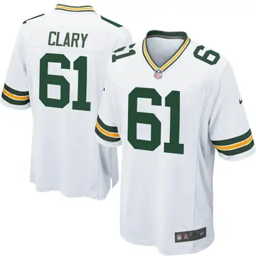 Nike Ty Clary Men's Game Green Bay Packers White Jersey