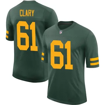 Nike Ty Clary Men's Limited Green Bay Packers Green Alternate Vapor Jersey