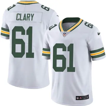 Nike Ty Clary Men's Limited Green Bay Packers White Vapor Untouchable Jersey