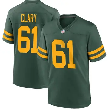 Nike Ty Clary Youth Game Green Bay Packers Green Alternate Jersey