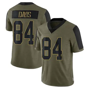 Nike Tyler Davis Men's Limited Green Bay Packers Olive 2021 Salute To Service Jersey