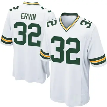 Nike Tyler Ervin Men's Game Green Bay Packers White Jersey