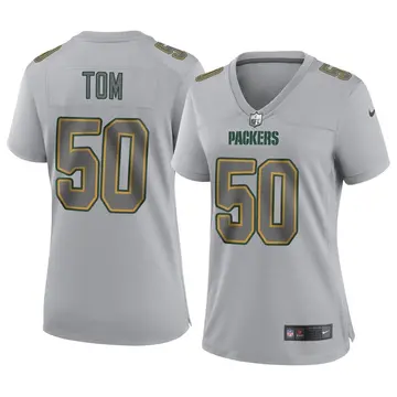Nike Zach Tom Women's Game Green Bay Packers Gray Atmosphere Fashion Jersey