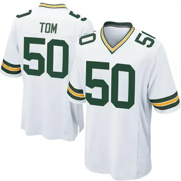 Nike Zach Tom Youth Game Green Bay Packers White Jersey